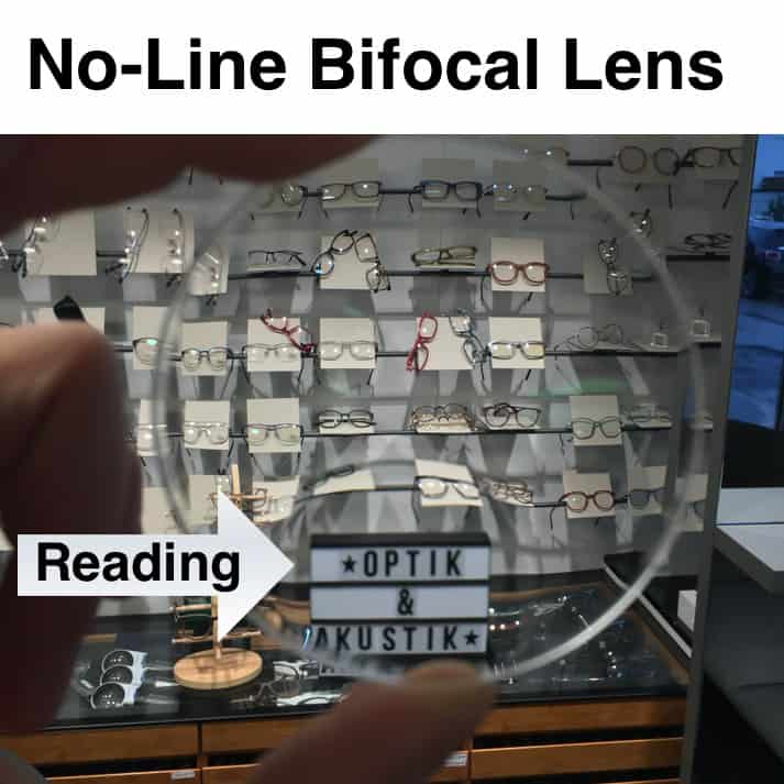 No line bifocal lens shown 