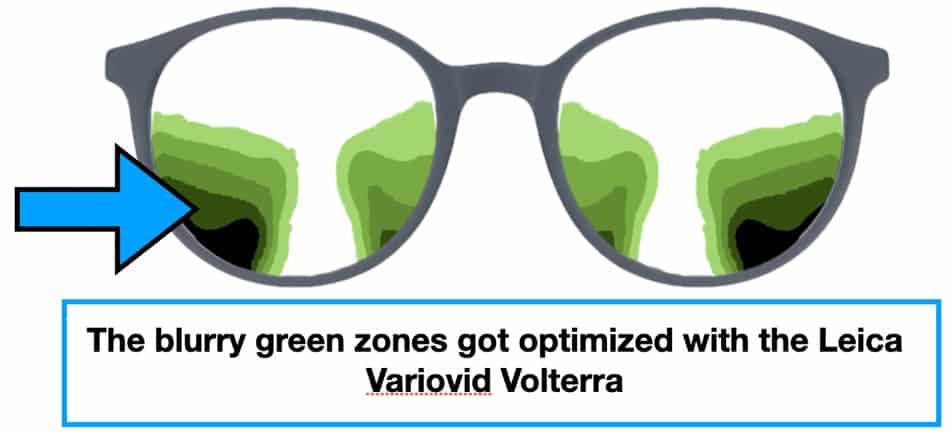 The picture shows blurry zones from with the Variovid Volterra from Leica.